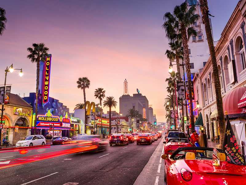 Hollywood Boulevard in Los Angeles