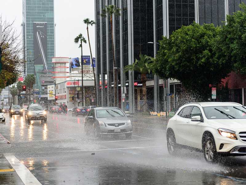 Regen in Los Angeles, das kann auch vorkommen