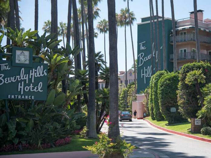 The Beverly Hills Hotel Entrance