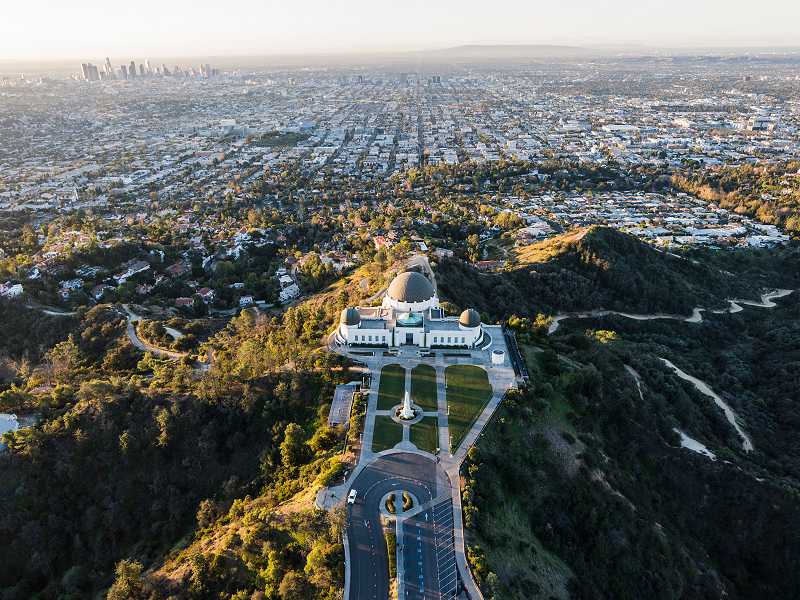 Toller Blick auf das Griffith Observatory
